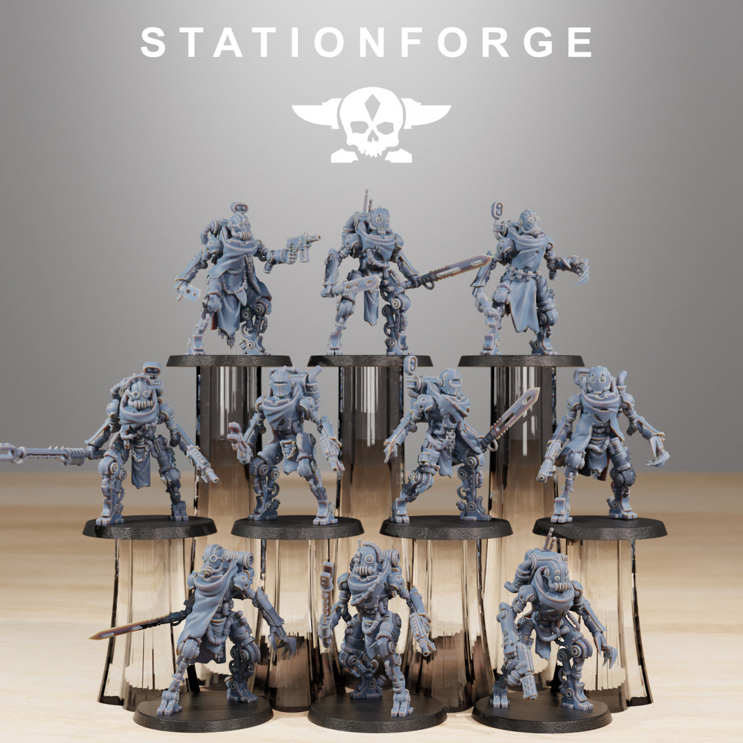 Scavenger Junkbots - Compatible with Warhammer 40K - by Station Forge - Tabletop RPG Miniature - Roleplaying 3D Printed Fantasy Mini