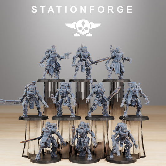 Scavenger Junkbots - Compatible with Warhammer 40K - by Station Forge - Tabletop RPG Miniature - Roleplaying 3D Printed Fantasy Mini