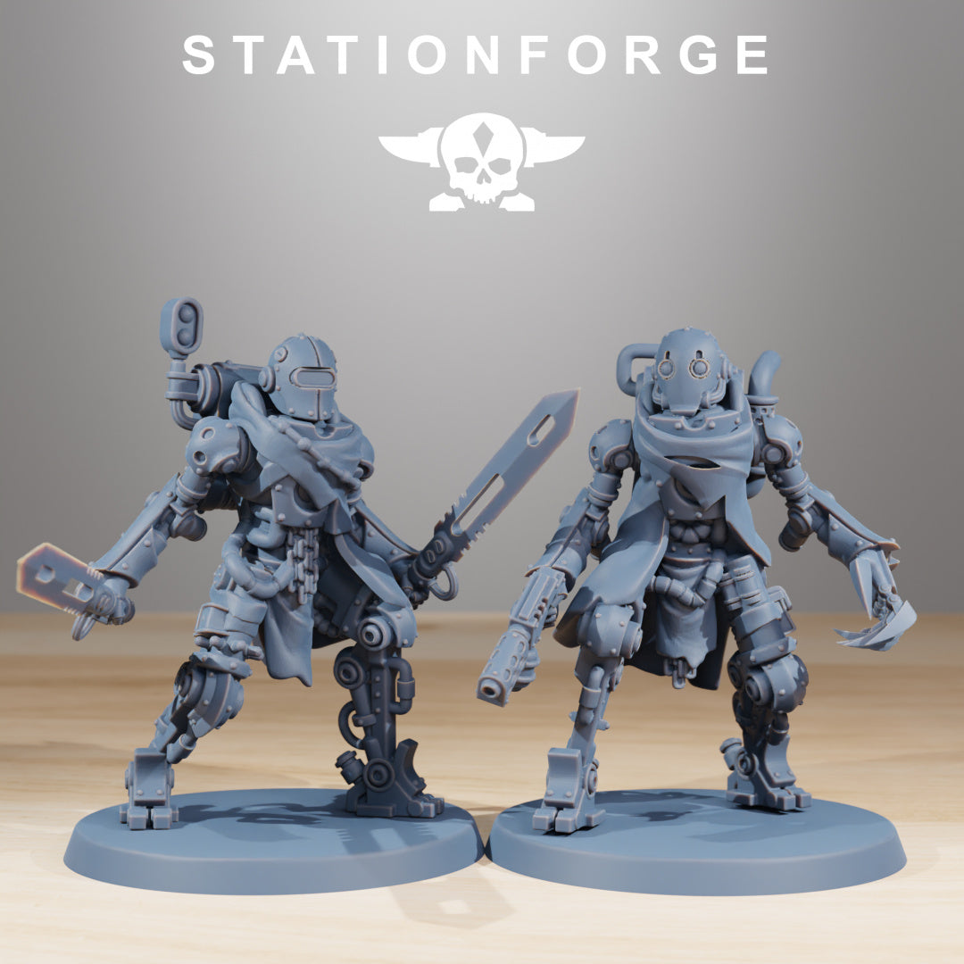 Scavenger Junkbots - Compatible with Warhammer 40K - by Station Forge - Tabletop RPG Miniature - Roleplaying 3D Printed Fantasy Mini