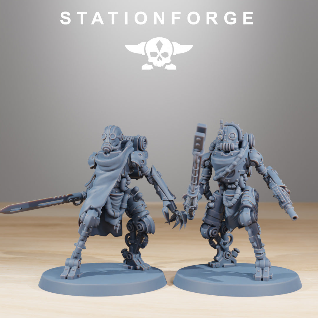 Scavenger Junkbots - Compatible with Warhammer 40K - by Station Forge - Tabletop RPG Miniature - Roleplaying 3D Printed Fantasy Mini