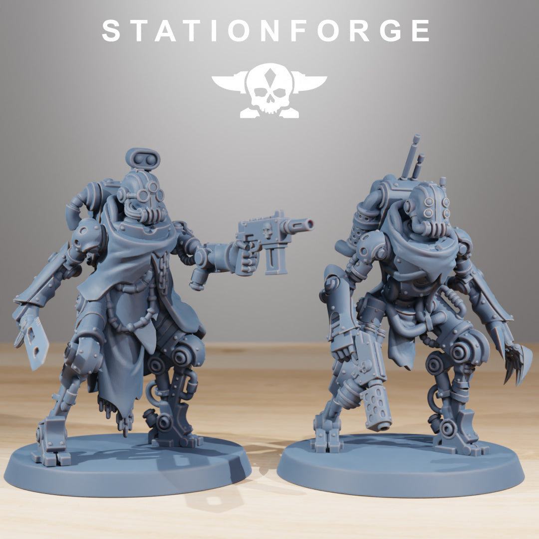 Scavenger Junkbots - Compatible with Warhammer 40K - by Station Forge - Tabletop RPG Miniature - Roleplaying 3D Printed Fantasy Mini