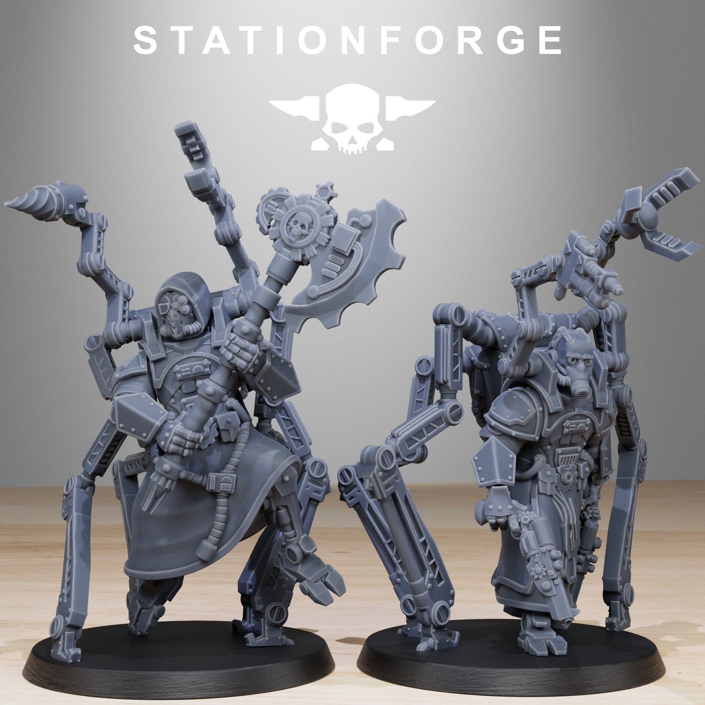 Scavenger Octapods - Compatible with Warhammer 40K - by Station Forge - Tabletop RPG Miniature - Roleplaying 3D Printed Fantasy Mini