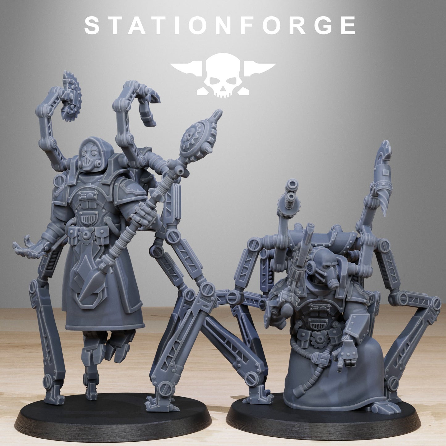 Scavenger Octapods - Compatible with Warhammer 40K - by Station Forge - Tabletop RPG Miniature - Roleplaying 3D Printed Fantasy Mini