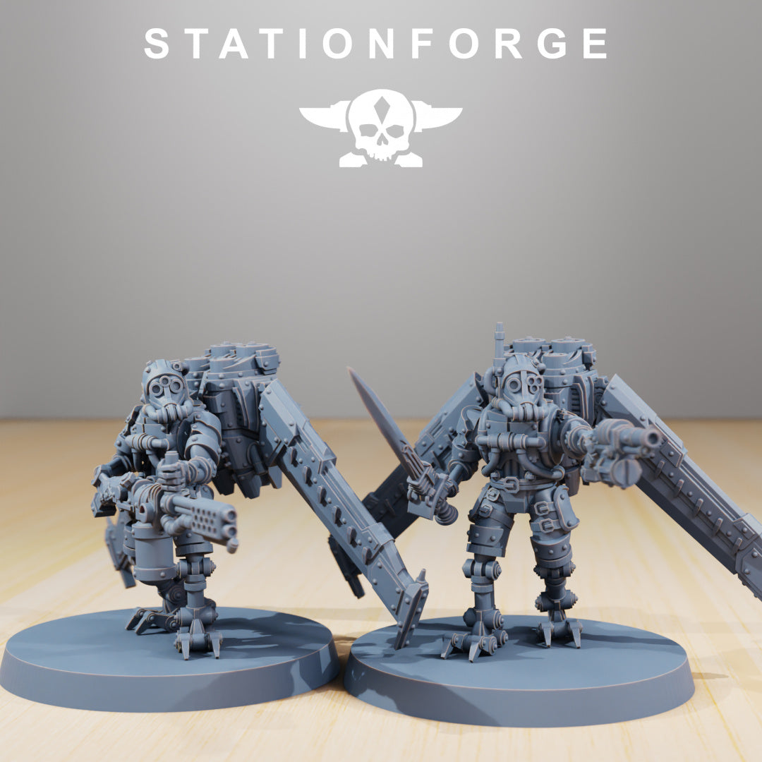 Scavenger Operators - Compatible with Warhammer 40K - by Station Forge - Tabletop RPG Miniature - Roleplaying 3D Printed Fantasy Mini