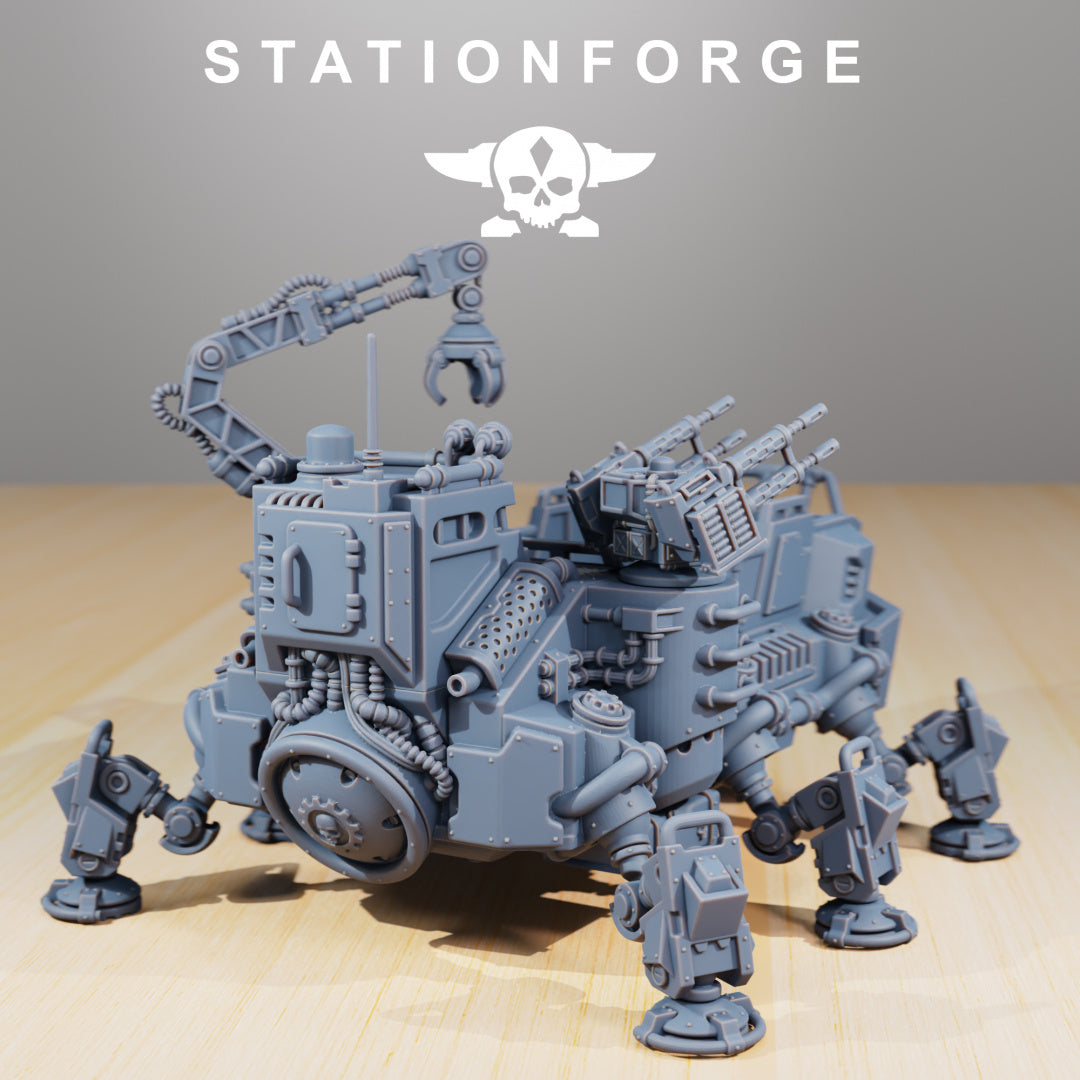 Scavenger Transport Tank - Compatible with Warhammer 40K - by Station Forge - Tabletop RPG Miniature - Roleplaying 3D Printed Fantasy Mini