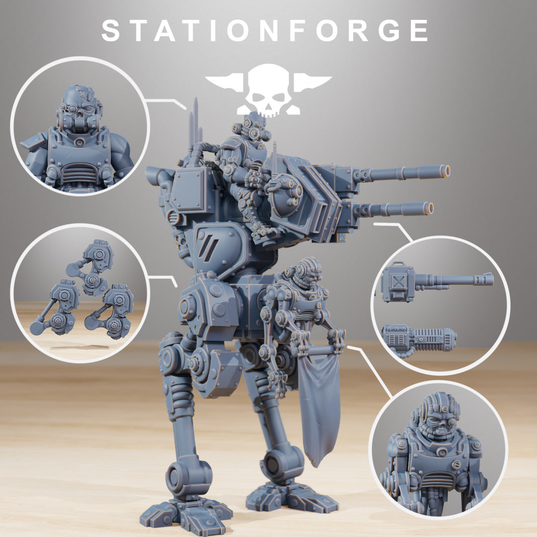 Scavenger Walker - Compatible with Warhammer 40K - by Station Forge - Tabletop RPG Miniature - Roleplaying 3D Printed Fantasy Mini