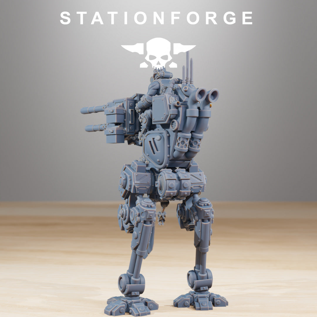 Scavenger Walker - Compatible with Warhammer 40K - by Station Forge - Tabletop RPG Miniature - Roleplaying 3D Printed Fantasy Mini