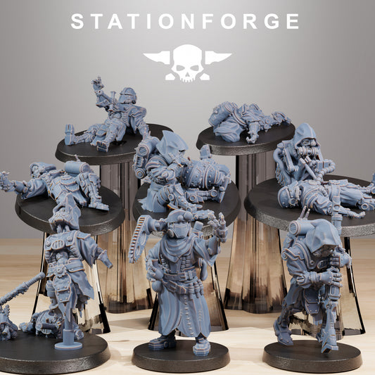 Scavenger Wounded - Compatible with Warhammer 40K - by Station Forge - Tabletop RPG Miniature - Roleplaying 3D Printed Fantasy Mini