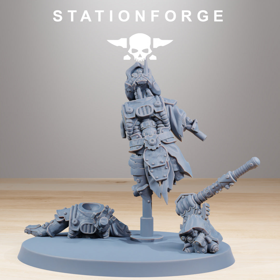 Scavenger Wounded - Compatible with Warhammer 40K - by Station Forge - Tabletop RPG Miniature - Roleplaying 3D Printed Fantasy Mini