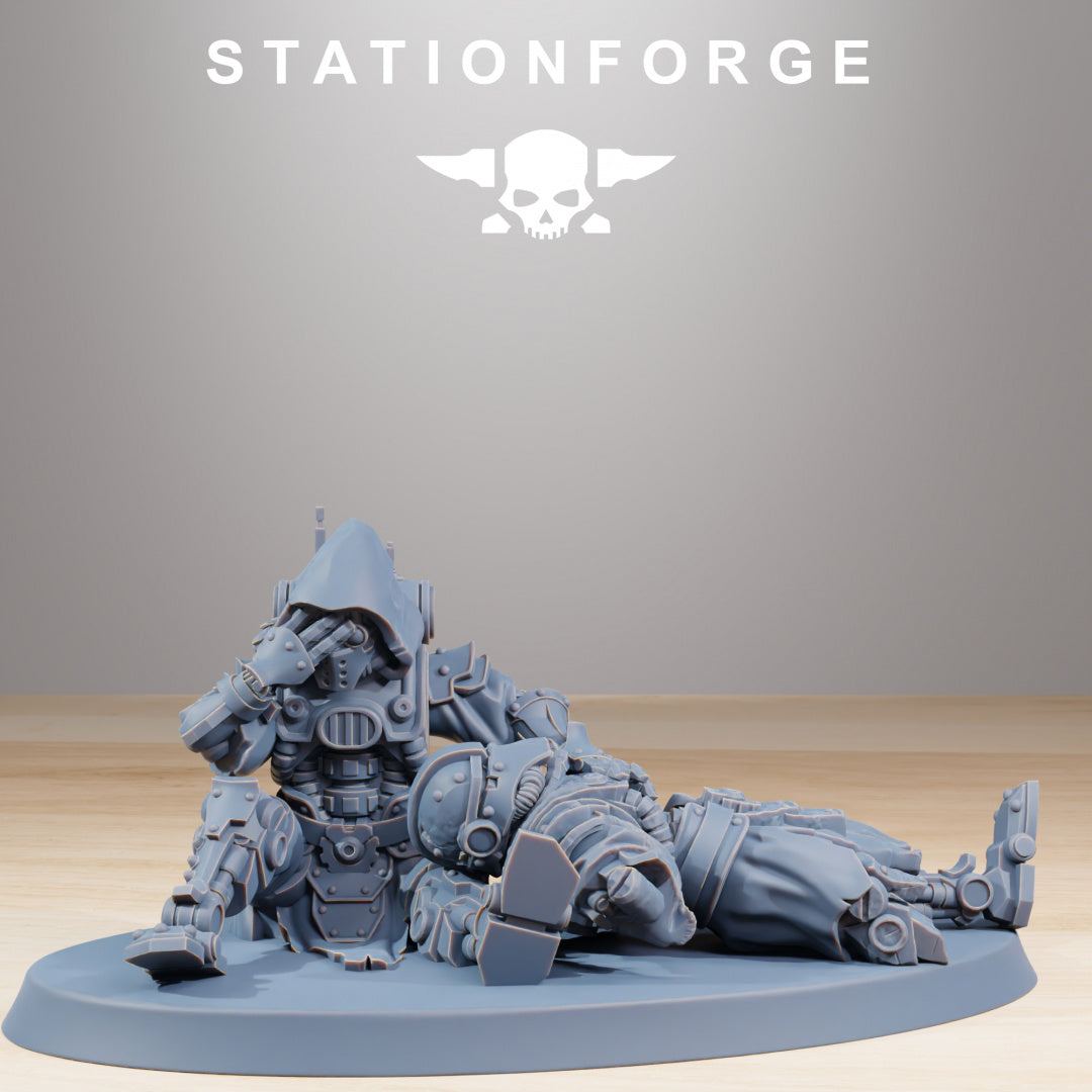 Scavenger Wounded - Compatible with Warhammer 40K - by Station Forge - Tabletop RPG Miniature - Roleplaying 3D Printed Fantasy Mini