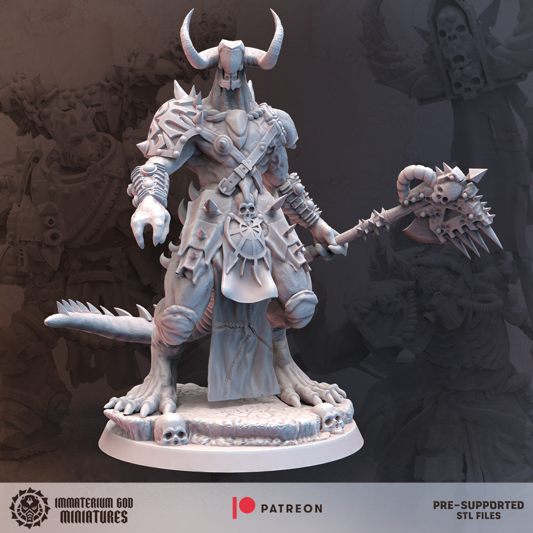 Scavenger Demon King - by Immaterium God - Tabletop RPG Miniature - Roleplaying 3D Printed Fantasy Mini