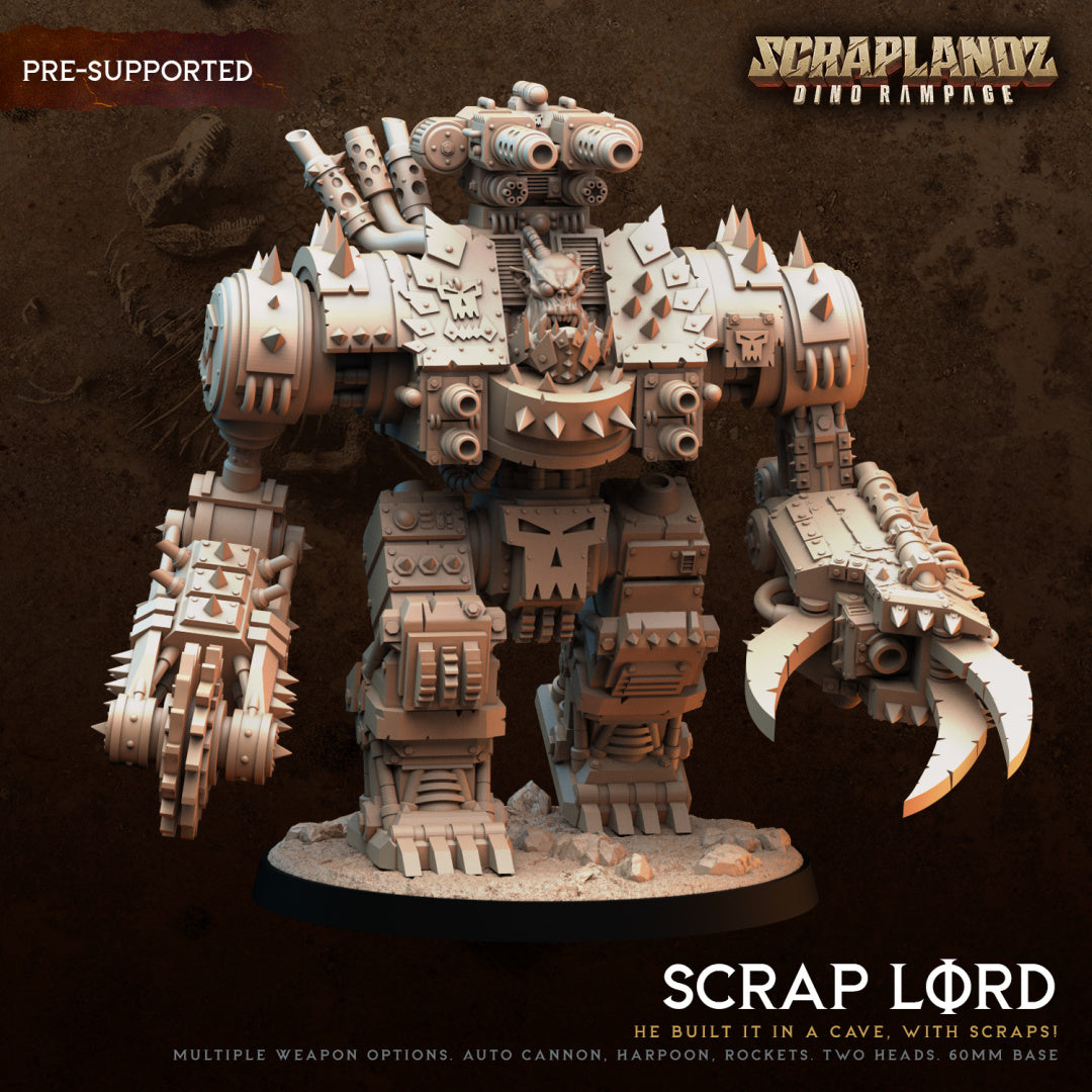 Scrap Lord - He Built it in a Cave with Scrapsi - by Dark Gods- Tabletop RPG Miniature - Roleplaying 3D Printed Fantasy Mini