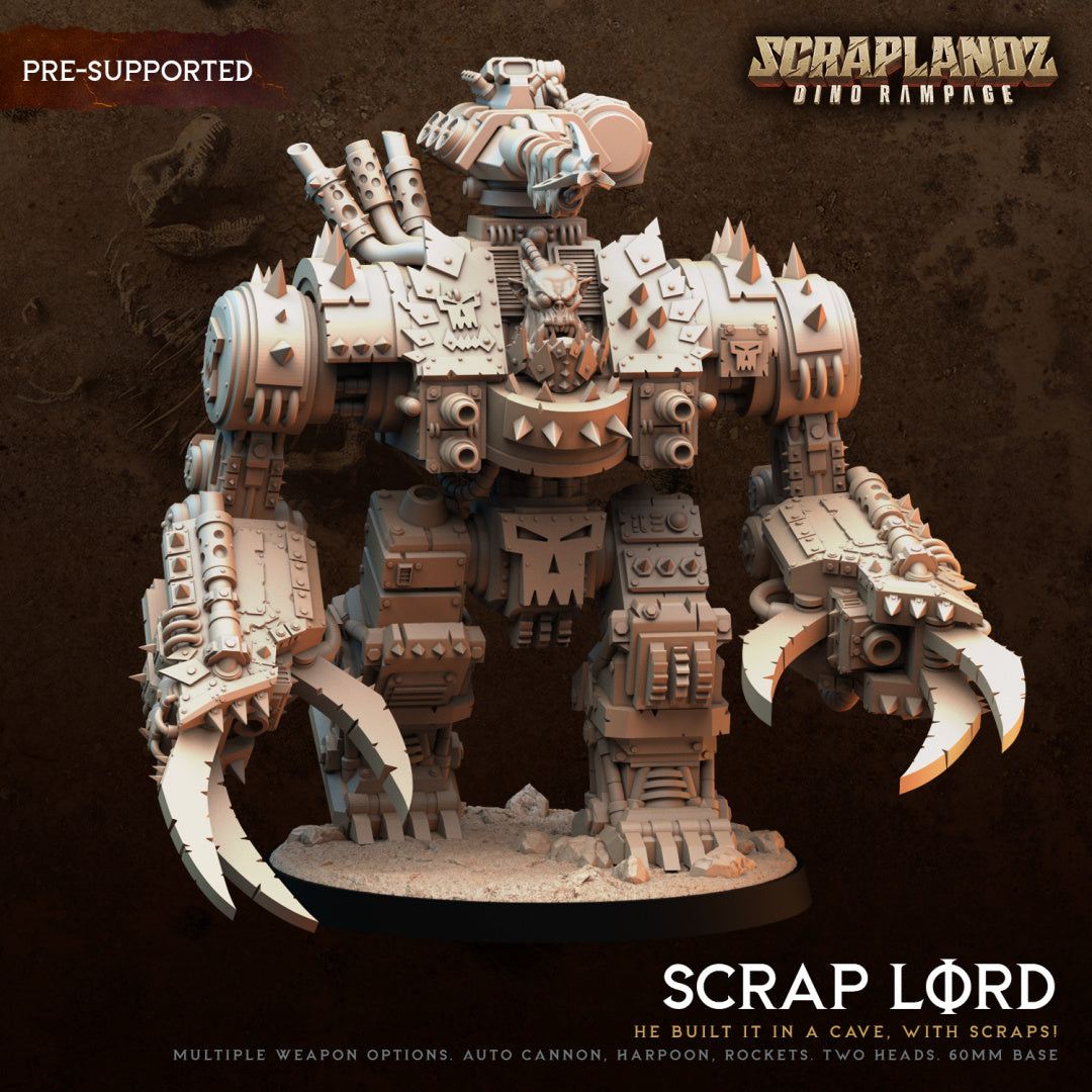 Scrap Lord - He Built it in a Cave with Scrapsi - by Dark Gods- Tabletop RPG Miniature - Roleplaying 3D Printed Fantasy Mini