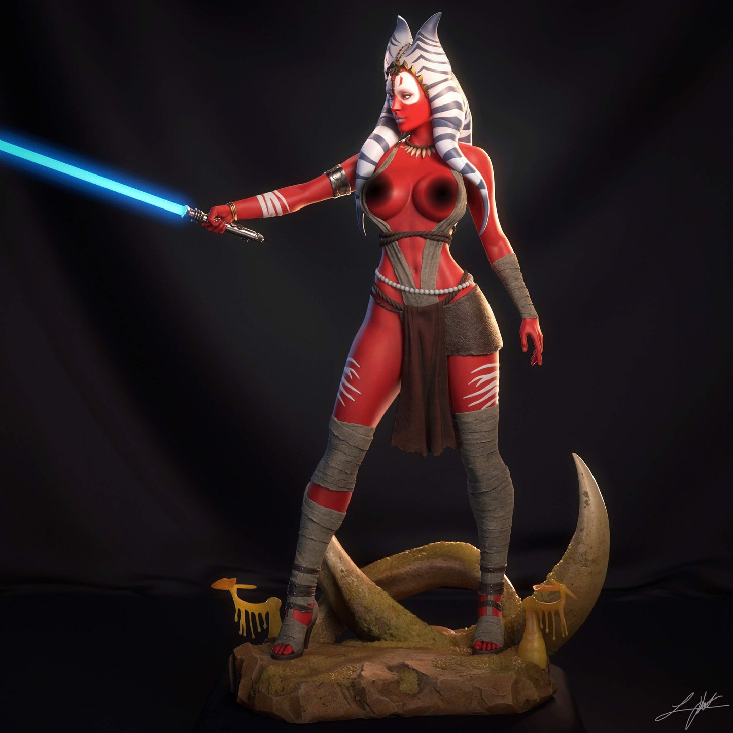 Shaak ti NSFW Sculpture (75mm to 500mm) - Unassembled/Unpainted/3D Print