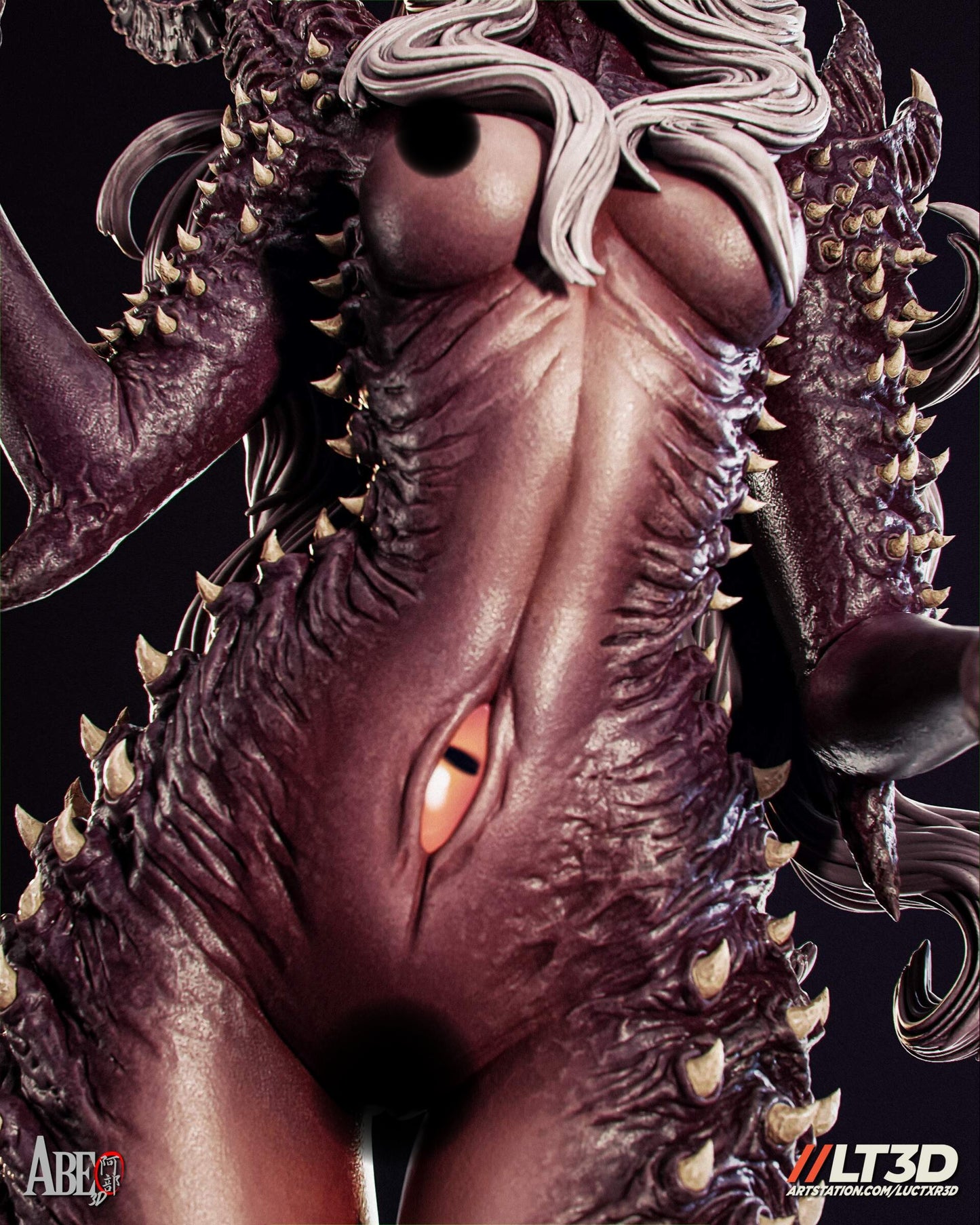 Shael'Ness - NSFW Sculpture (75mm to 500mm) - Unassembled/Unpainted/3D Print