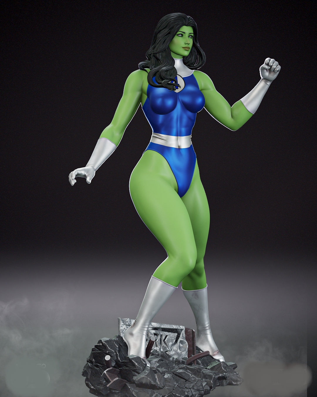 She-Hulk Sculpture (75mm to 500mm) - Unassembled/Unpainted/3D Print