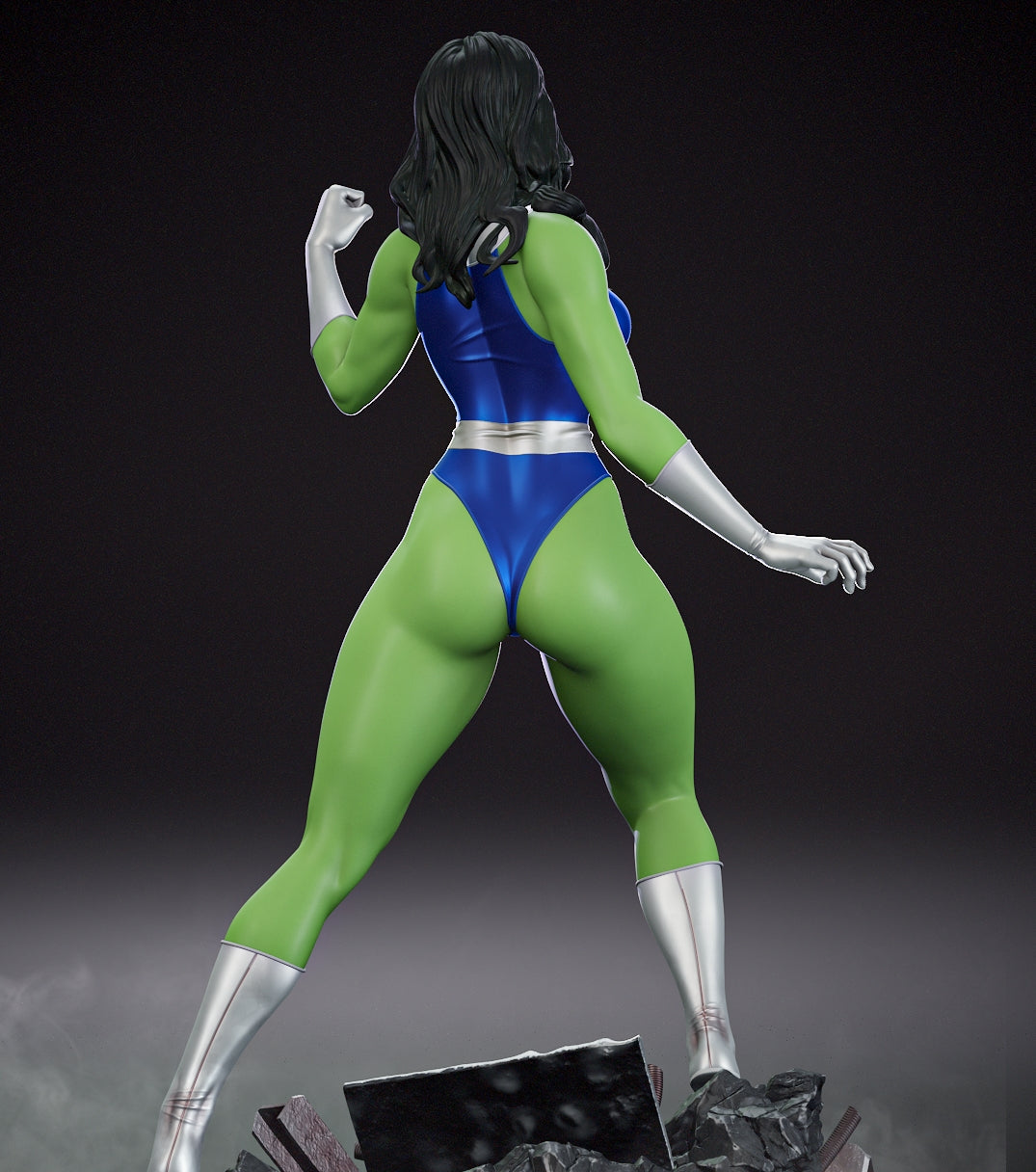 She-Hulk Sculpture (75mm to 500mm) - Unassembled/Unpainted/3D Print