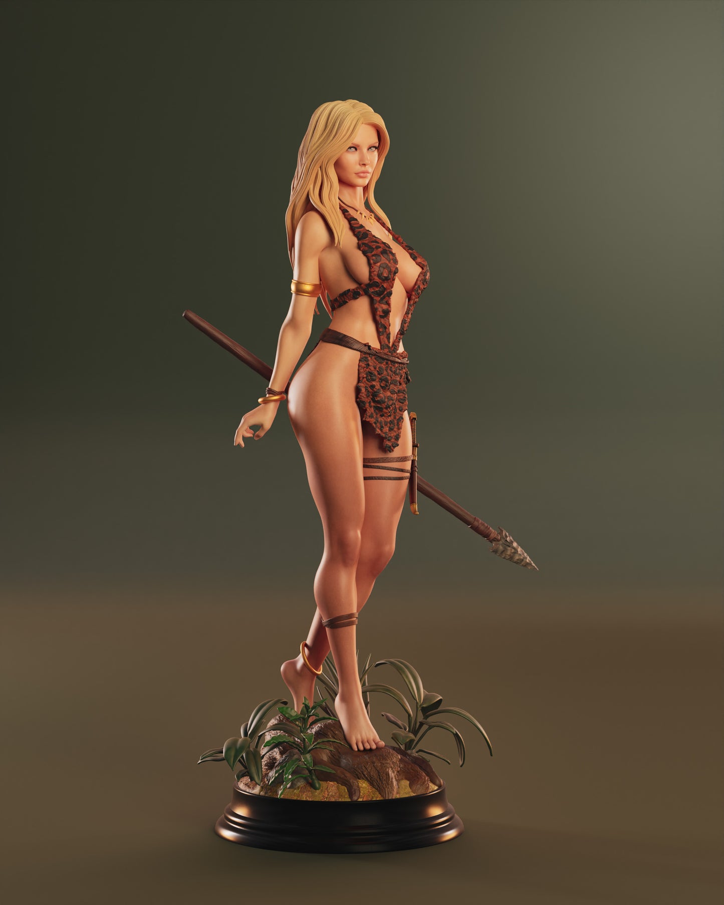 Sheena: Queen of the Jungle Sculpture (75mm to 500mm) - Unassembled/Unpainted/3D Print