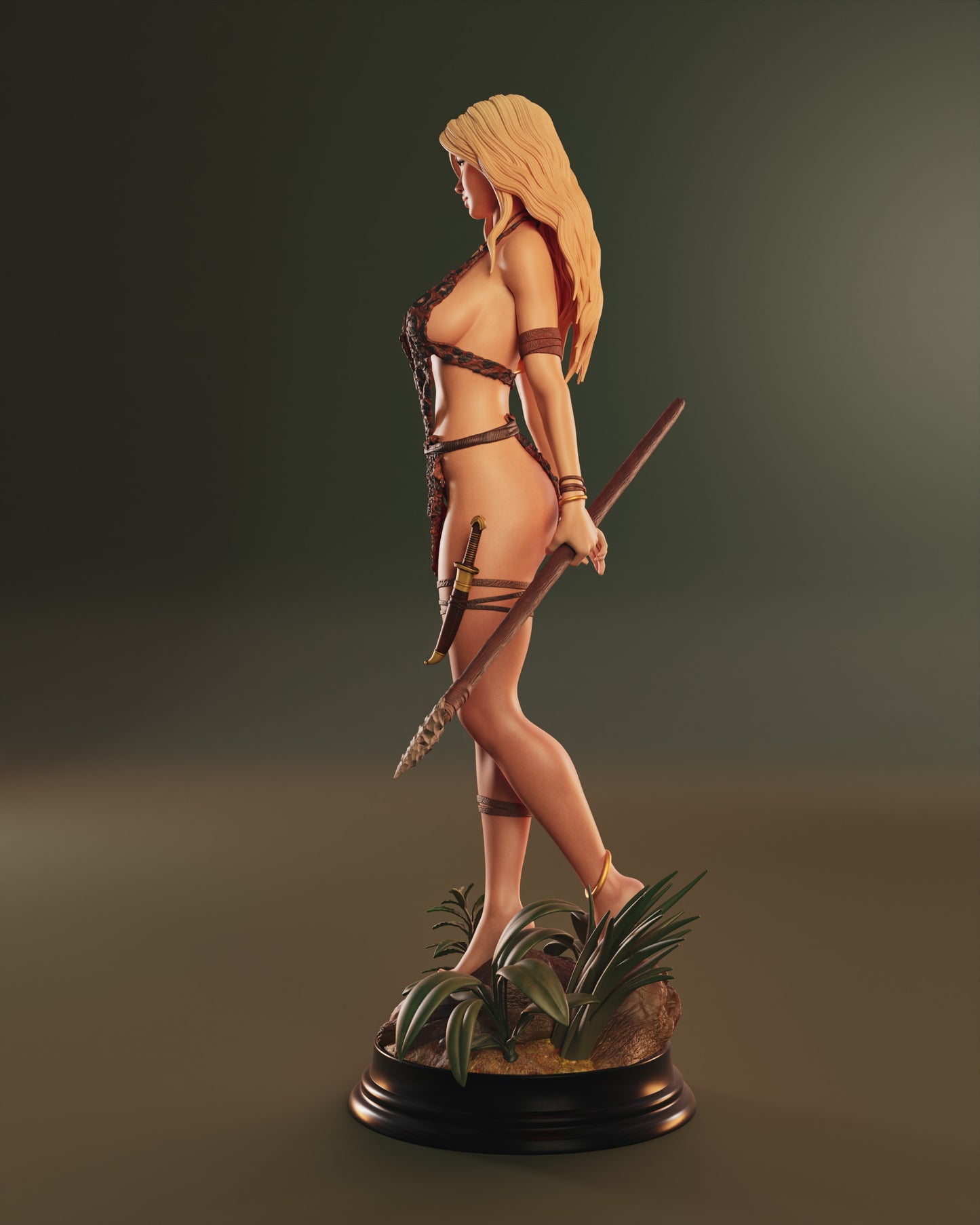 Sheena: Queen of the Jungle Sculpture (75mm to 500mm) - Unassembled/Unpainted/3D Print