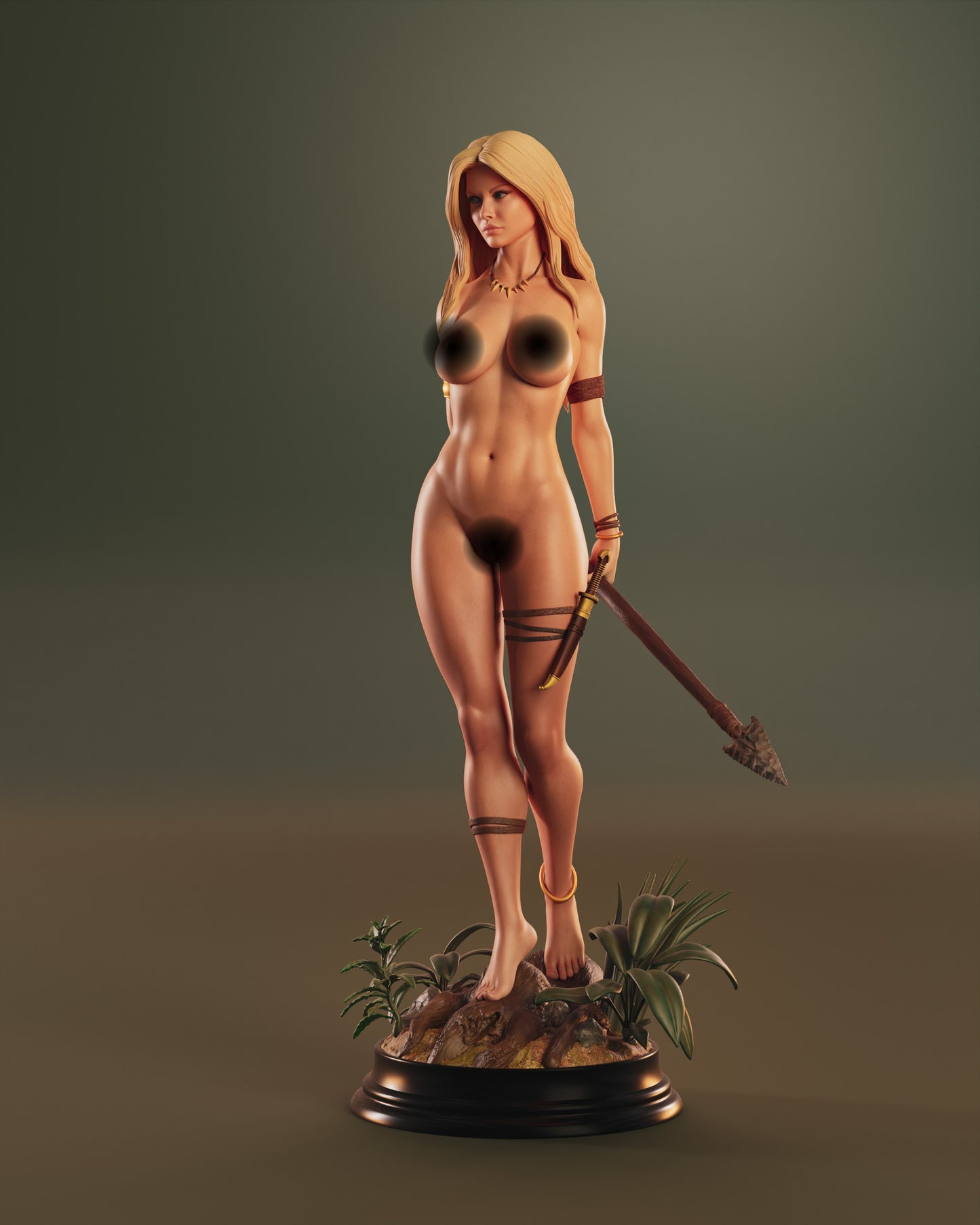 Sheena: Queen of the Jungle NSFW Sculpture (75mm to 500mm) - Unassembled/Unpainted/3D Print