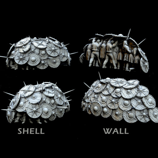 Shield Wall - Empire Shields - Dungeons and Dragons - by Mini Monster Mayhem- Tabletop RPG Miniature - Roleplaying 3D Printed Fantasy Mini