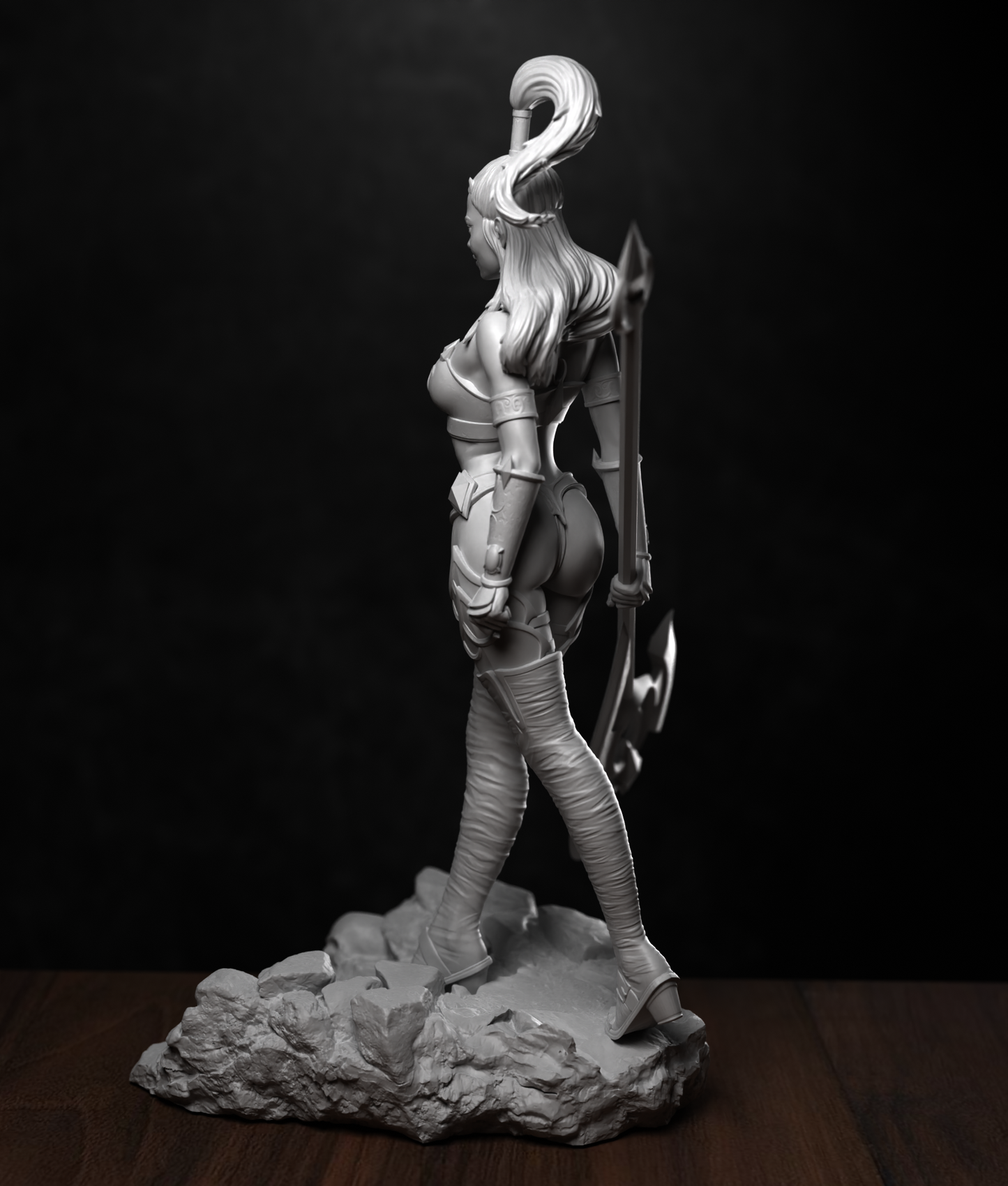 Sonia the Night Warrior Sculpture (32mm to 500mm) - Unassembled/Unpainted/3D Print