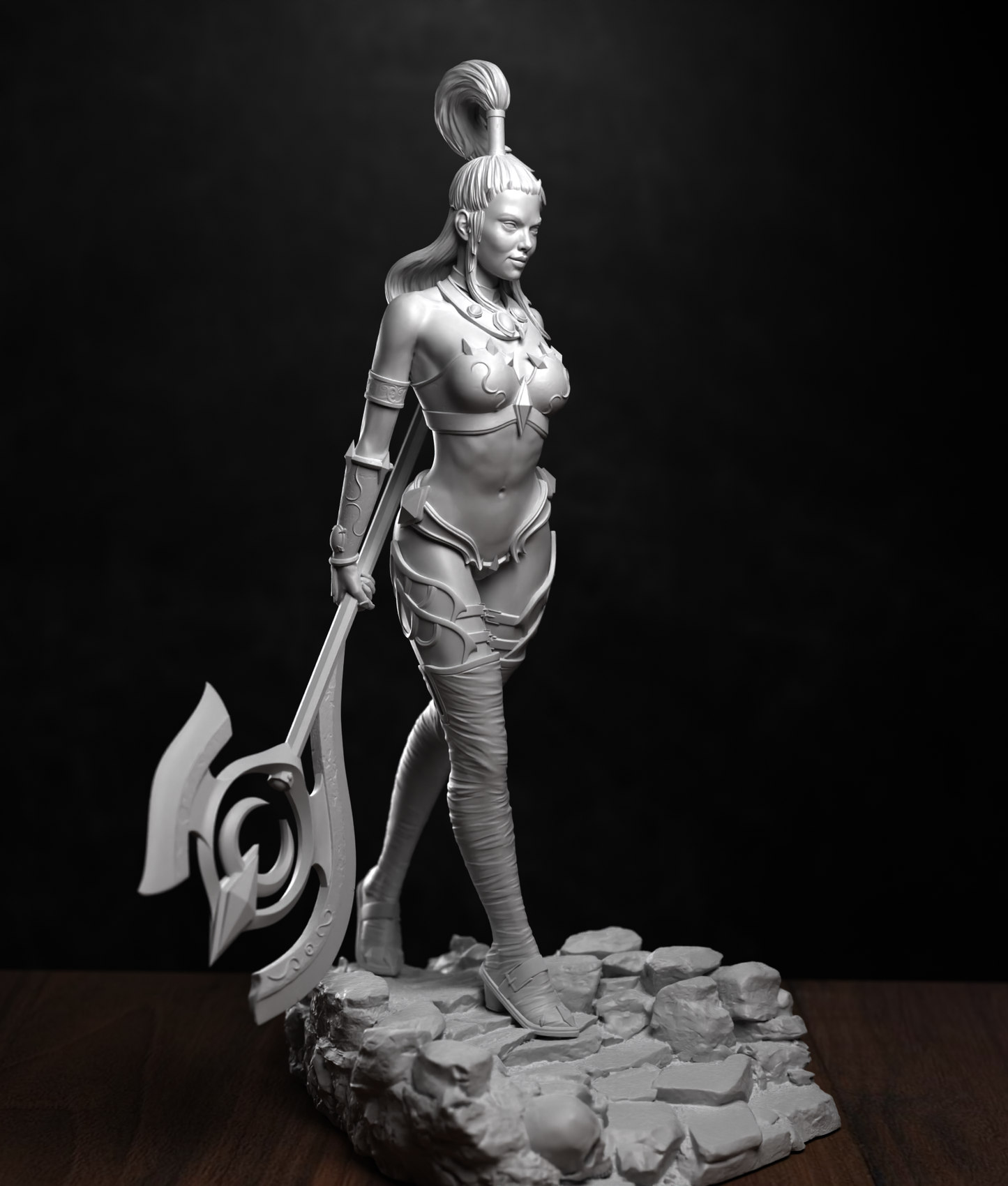 Sonia the Night Warrior Sculpture (32mm to 500mm) - Unassembled/Unpainted/3D Print
