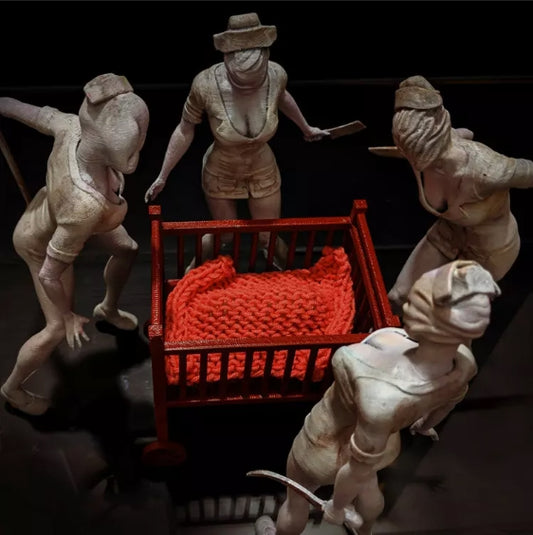 Silent Hill Nurses Diorama - by Dungeons and Dragons- Tabletop RPG Miniature - Roleplaying 3D Printed Fantasy Mini