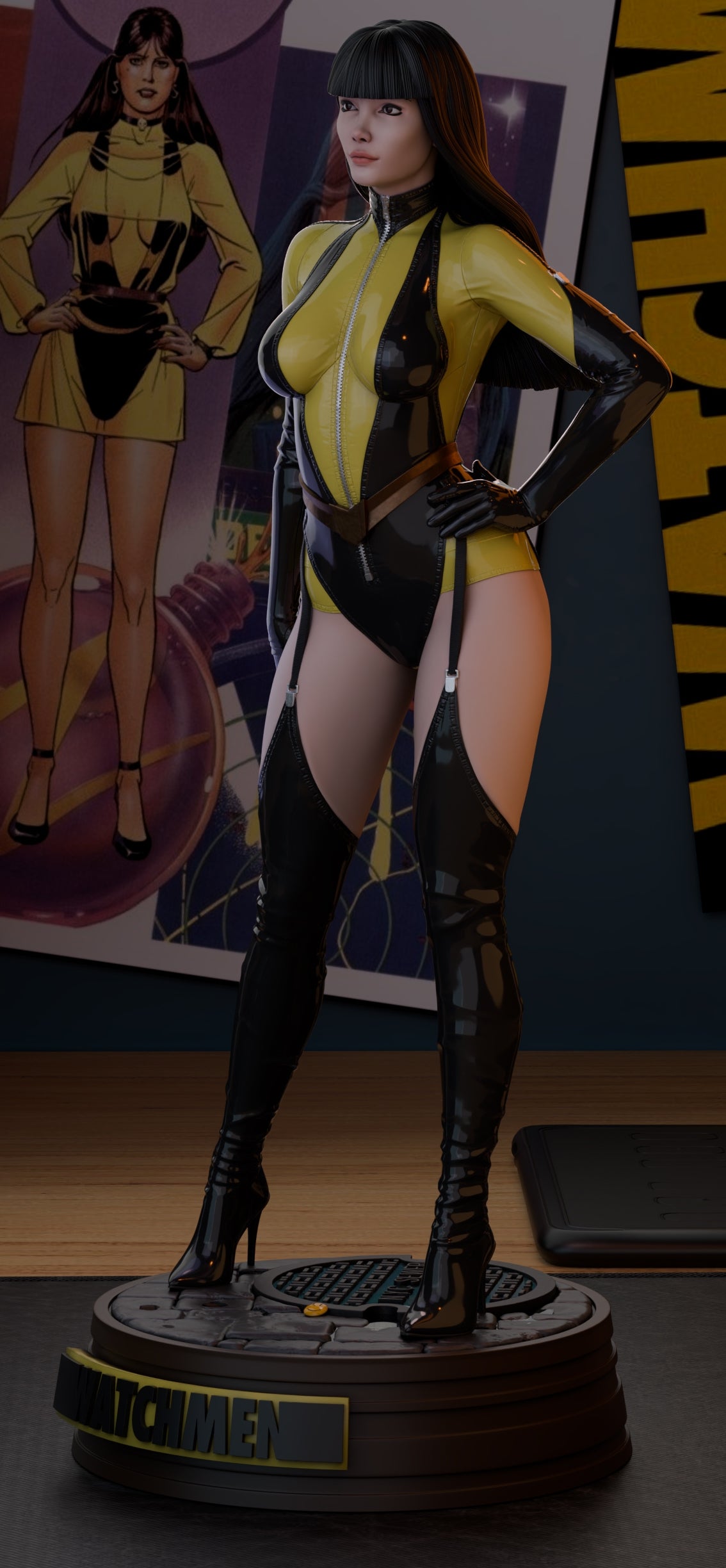 Silk Spectre Sculpture (75mm to 500mm) - Unassembled/Unpainted/3D Print