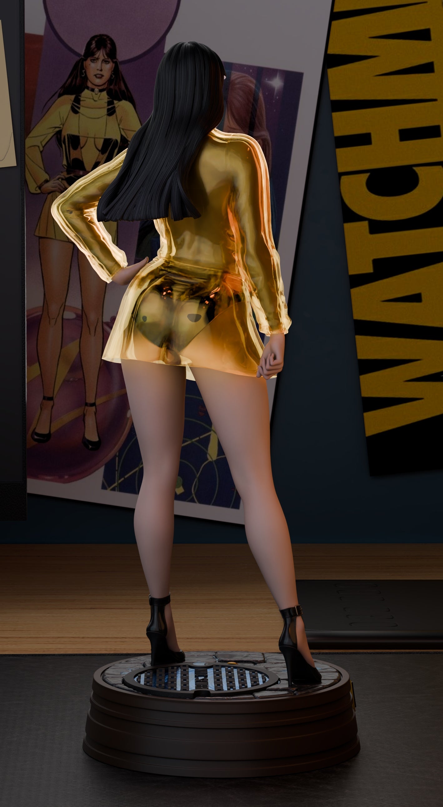 Silk Spectre Sculpture (75mm to 500mm) - Unassembled/Unpainted/3D Print