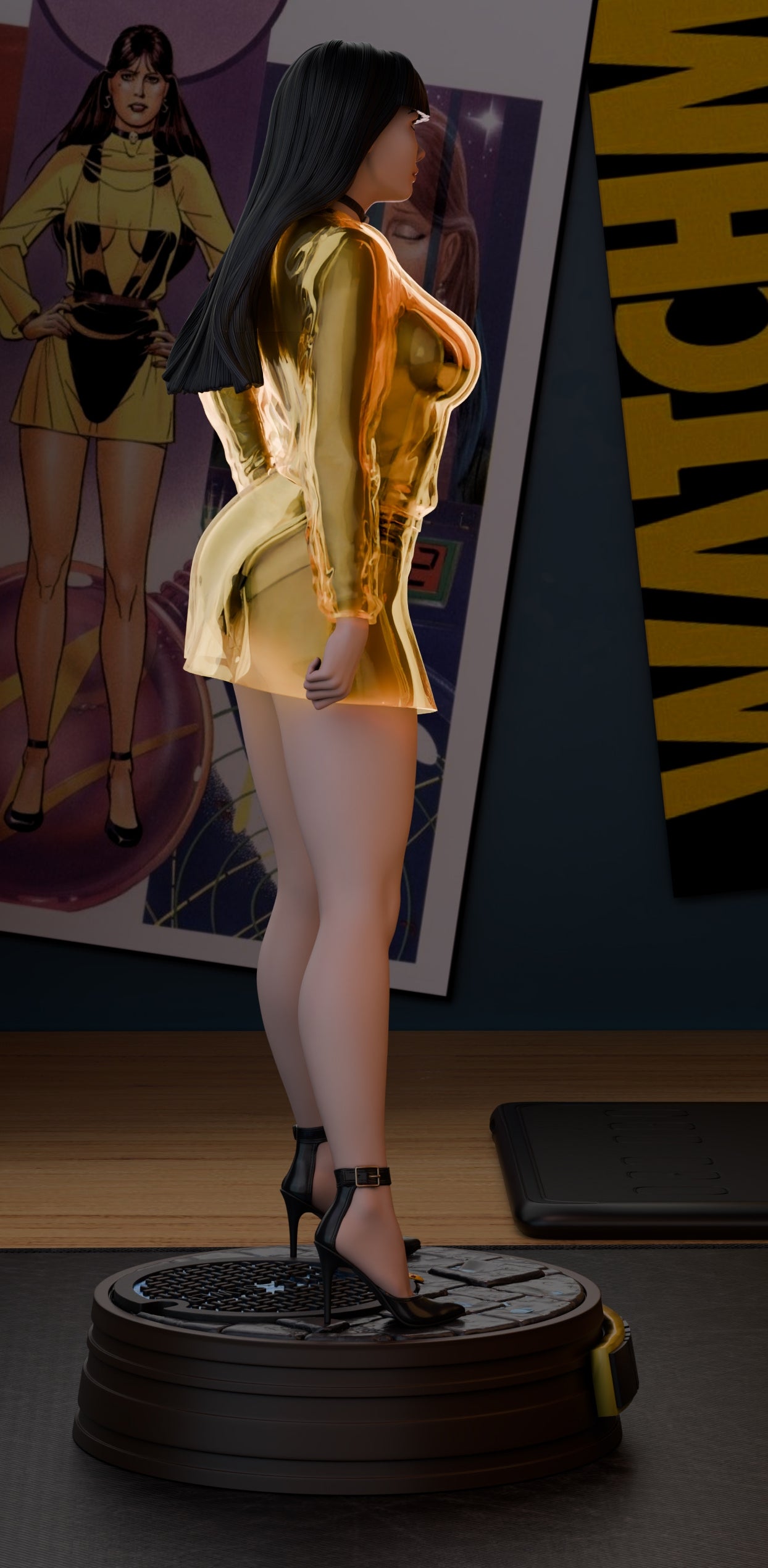 Silk Spectre Sculpture (75mm to 500mm) - Unassembled/Unpainted/3D Print