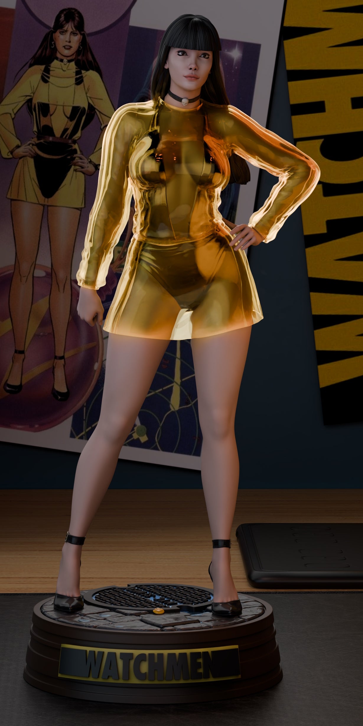 Silk Spectre Sculpture (75mm to 500mm) - Unassembled/Unpainted/3D Print