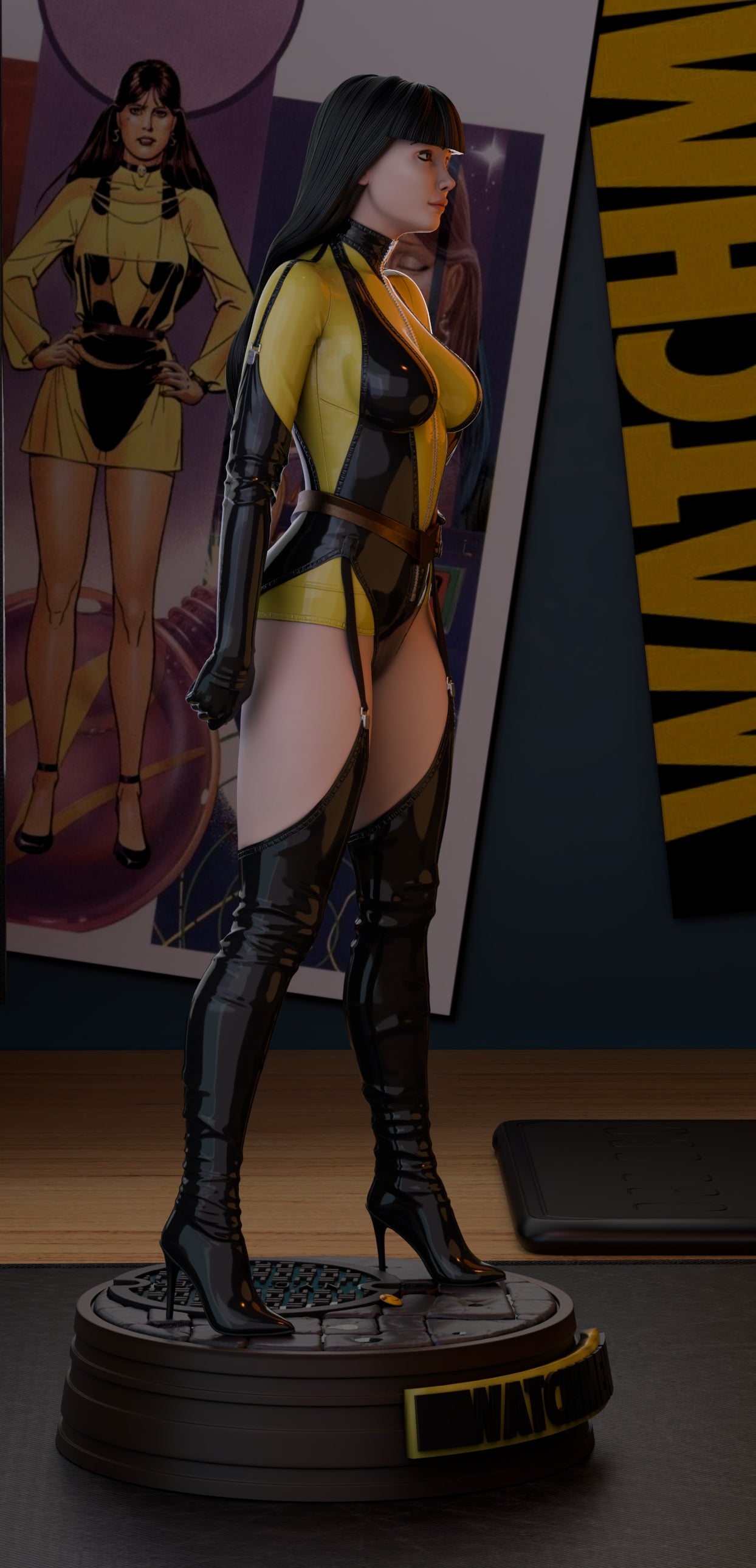 Silk Spectre Sculpture (75mm to 500mm) - Unassembled/Unpainted/3D Print