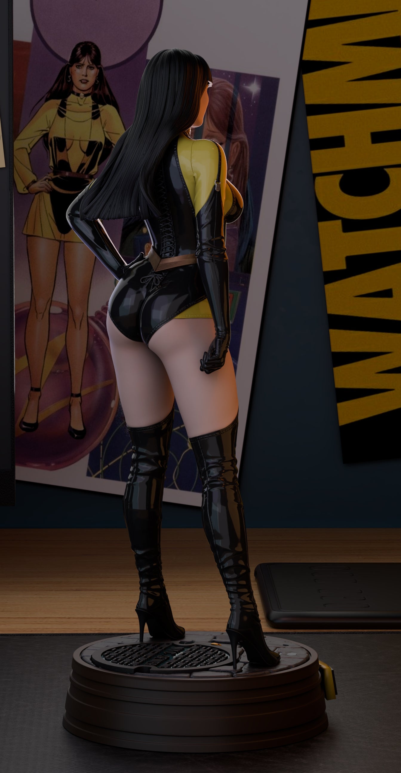 Silk Spectre Sculpture (75mm to 500mm) - Unassembled/Unpainted/3D Print