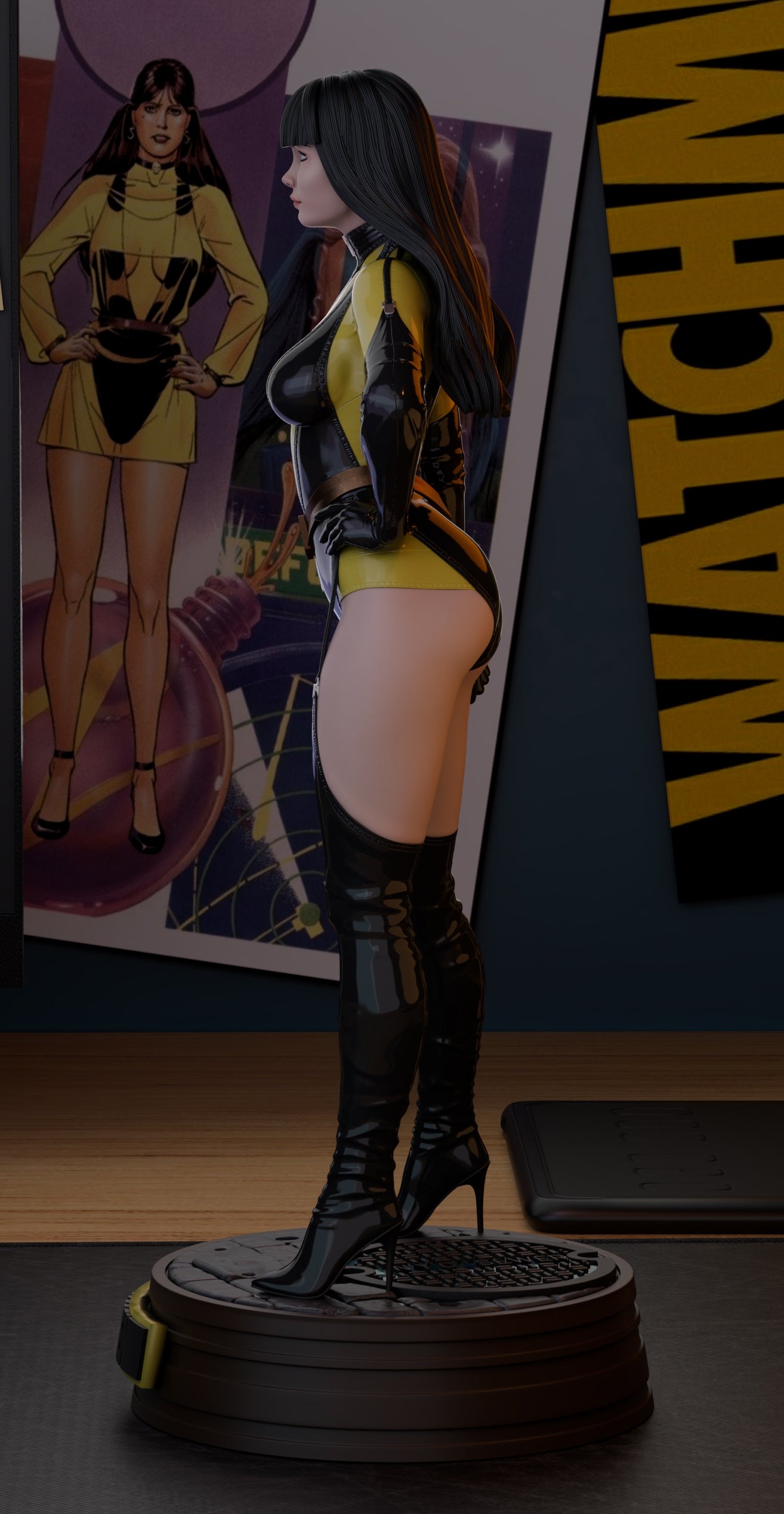 Silk Spectre Sculpture (75mm to 500mm) - Unassembled/Unpainted/3D Print