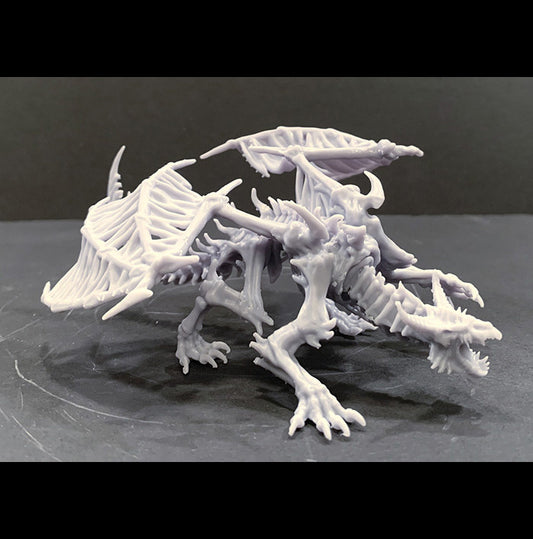 Skeletal Dragon - Dracolich - by Mini Monster Mayhem- Tabletop RPG Miniature - Roleplaying 3D Printed Fantasy Mini