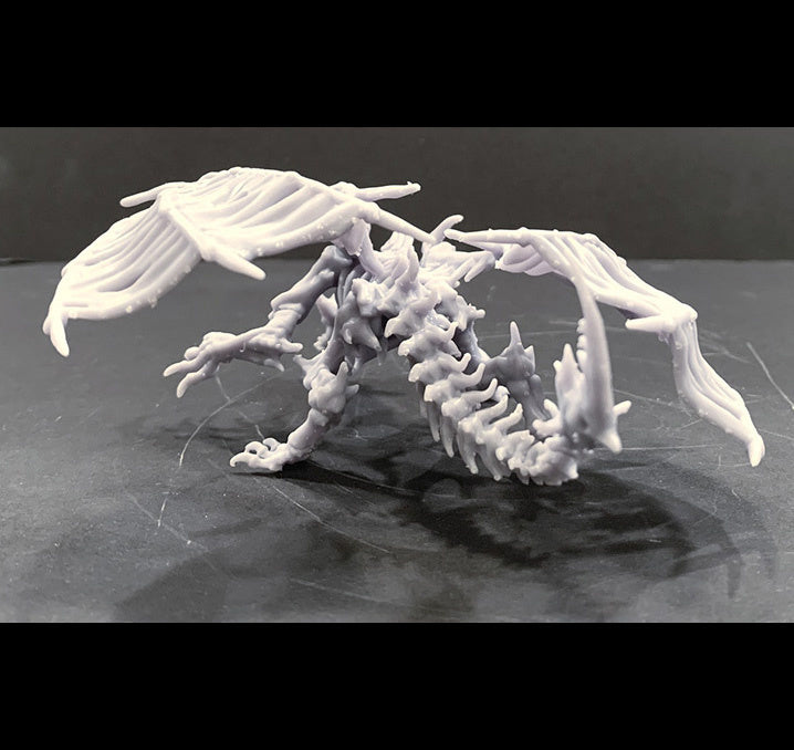 Skeletal Dragon - Dracolich - by Mini Monster Mayhem- Tabletop RPG Miniature - Roleplaying 3D Printed Fantasy Mini