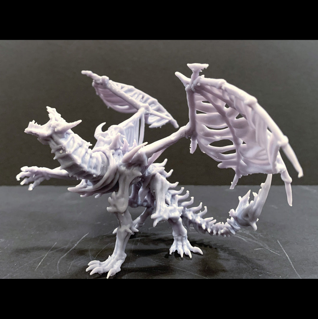 Skeletal Dragon Pose 3 - Dracolich - by Mini Monster Mayhem- Tabletop RPG Miniature - Roleplaying 3D Printed Fantasy Mini