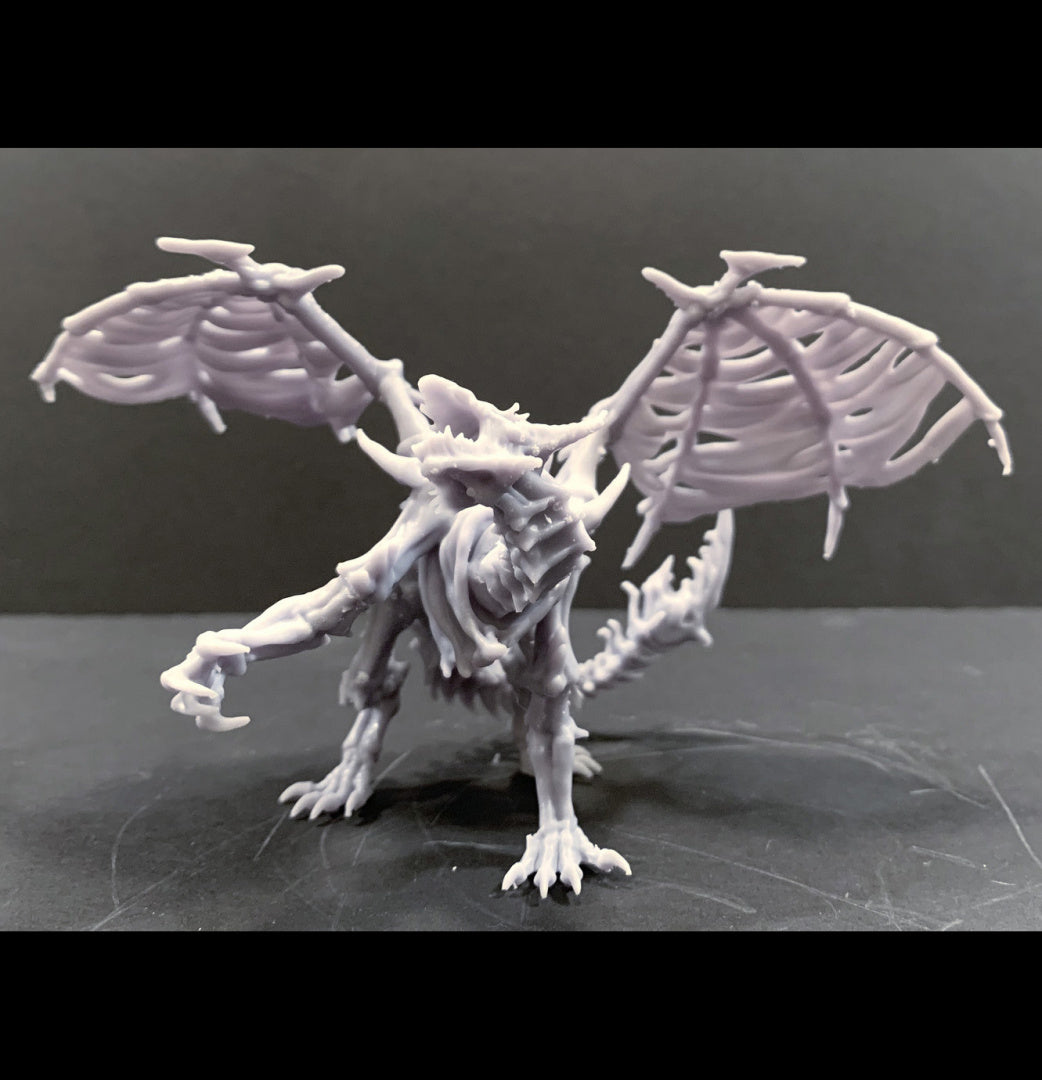 Skeletal Dragon Pose 3 - Dracolich - by Mini Monster Mayhem- Tabletop RPG Miniature - Roleplaying 3D Printed Fantasy Mini