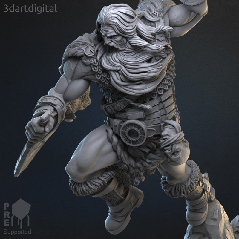 Frost Giant - Skorgi Frozen-Heart - by 3DartDigital- Tabletop RPG Miniature - Roleplaying 3D Printed Fantasy Mini