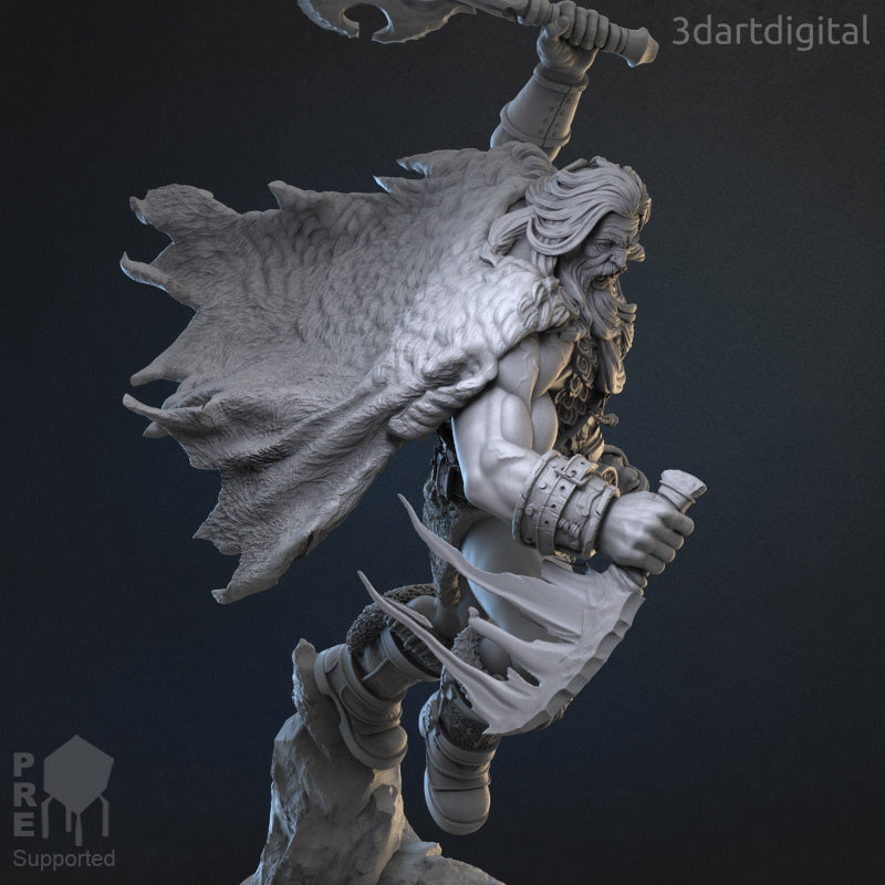 Frost Giant - Skorgi Frozen-Heart - by 3DartDigital- Tabletop RPG Miniature - Roleplaying 3D Printed Fantasy Mini