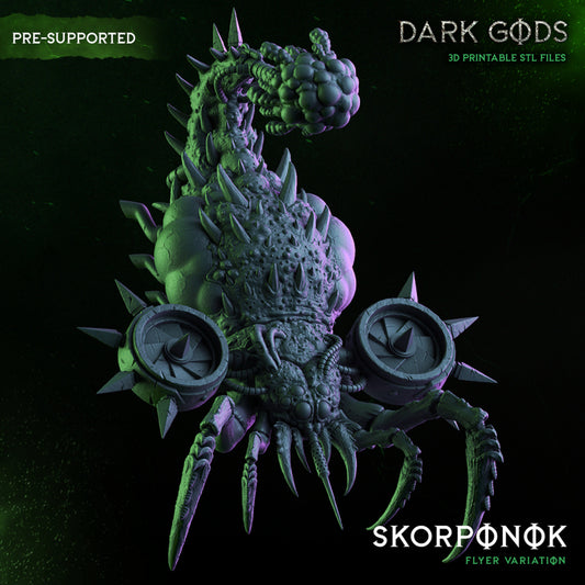 Skorponok Flyer - Demon - by Dark Gods- Tabletop RPG Miniature - Roleplaying 3D Printed Fantasy Mini