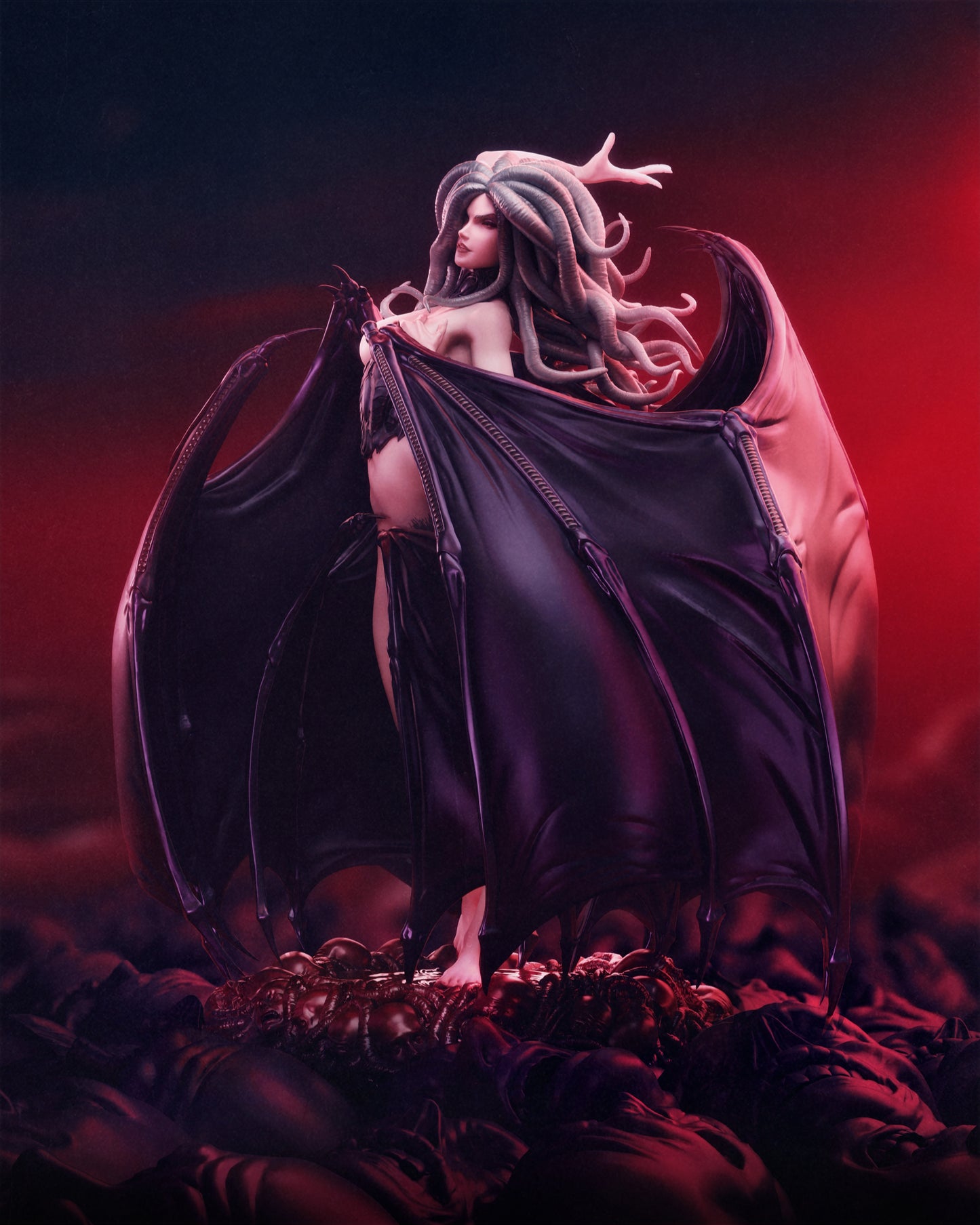 Slan-Berserk Sculpture (75mm to 500mm) - Unassembled/Unpainted/3D Print