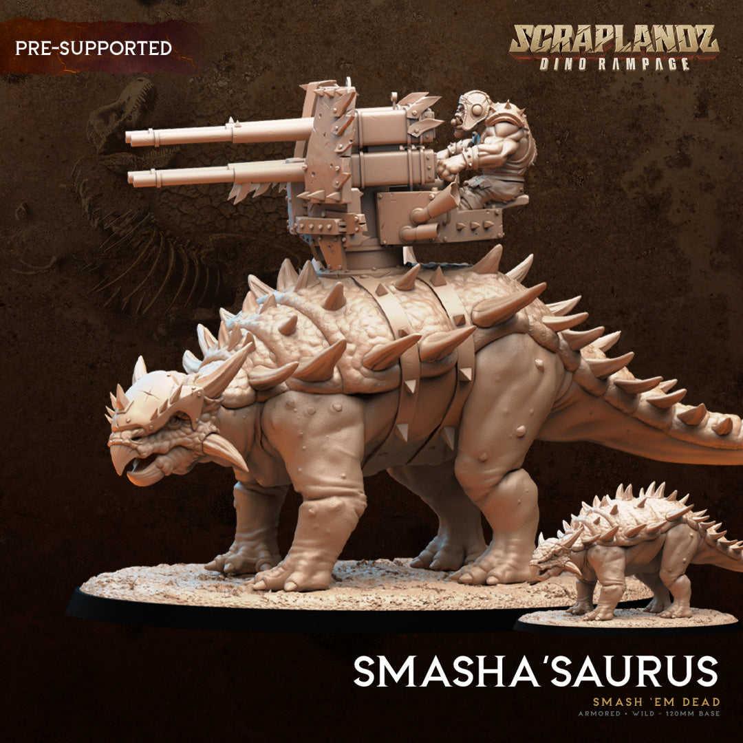 Orkz Smasharaurus - The Specialist - by Dark Gods- Tabletop RPG Miniature - Roleplaying 3D Printed Fantasy Mini