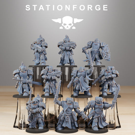 Socratis Crusaders - Compatible with Warhammer 40K - by Station Forge - Tabletop RPG Miniature - Roleplaying 3D Printed Fantasy Mini