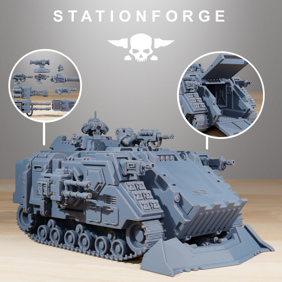 Socratis Dominator Tank - Compatible with Warhammer 40K - by Station Forge - Tabletop RPG Miniature - Roleplaying 3D Printed Fantasy Mini