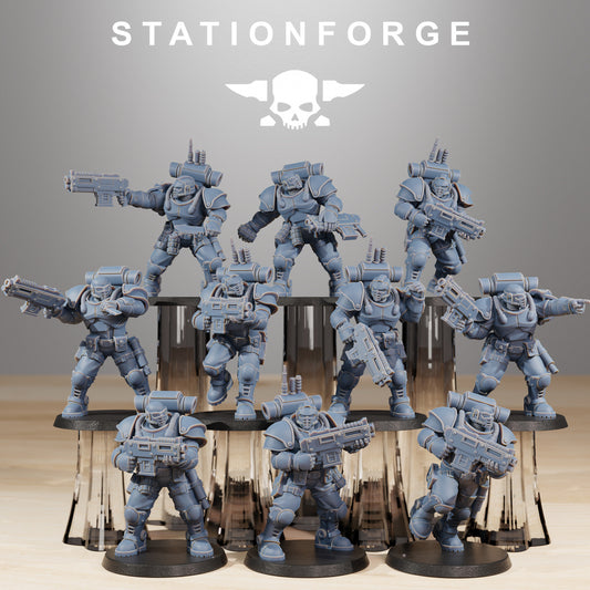 Socratis Light Infantry - Compatible with Warhammer 40K - by Station Forge - Tabletop RPG Miniature - Roleplaying 3D Printed Fantasy Mini