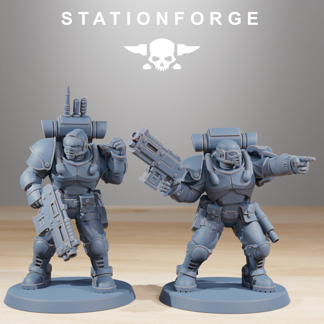 Socratis Light Infantry - Compatible with Warhammer 40K - by Station Forge - Tabletop RPG Miniature - Roleplaying 3D Printed Fantasy Mini