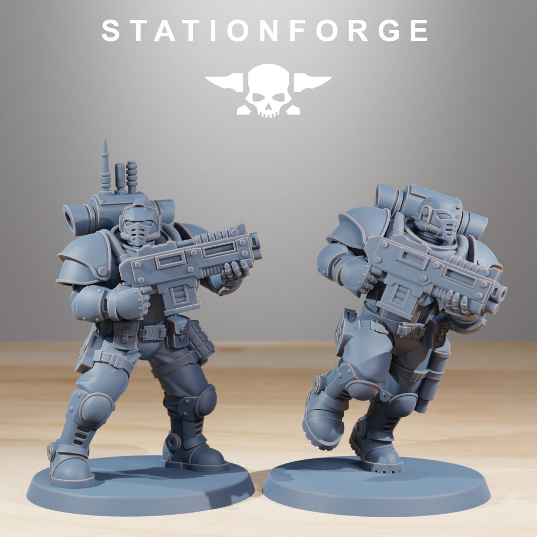 Socratis Light Infantry - Compatible with Warhammer 40K - by Station Forge - Tabletop RPG Miniature - Roleplaying 3D Printed Fantasy Mini