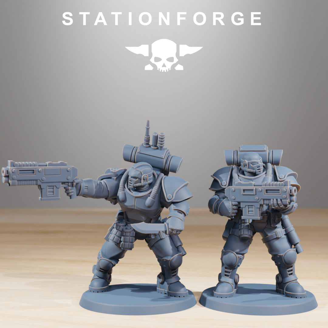 Socratis Light Infantry - Compatible with Warhammer 40K - by Station Forge - Tabletop RPG Miniature - Roleplaying 3D Printed Fantasy Mini